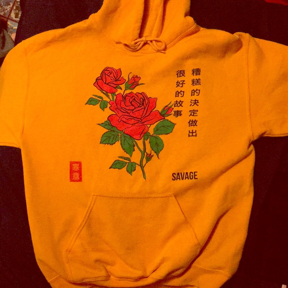 Yellow hoodie
